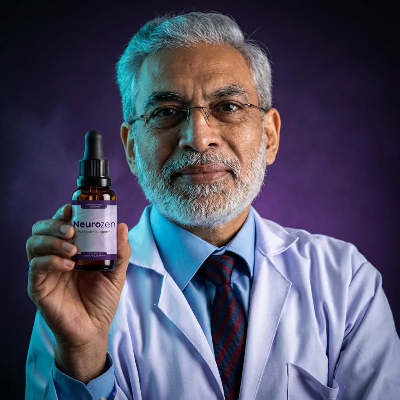 NeuroZen bottle held by a healthcare professional